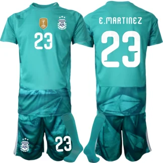 Otroški Vratarski dres kompleti Argentina SP 2026 Emiliano Martinez #23
