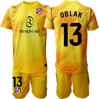 Otroški Vratarski dres kompleti Atletico Madrid 2026-27 rumena Jan Oblak 13
