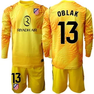 Otroški Vratarski dres kompleti rumena Atletico Madrid 2026-27 Jan Oblak 13