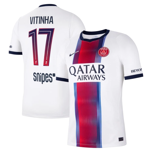 Poceni Nogometni dresi tisk Vitinha 17 Paris Saint-Germain PSG 2026/27 Gostujoči