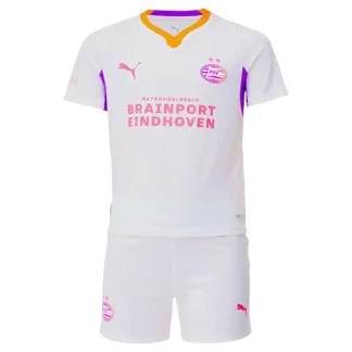 Poceni Otroški nogometni dresi PSV Eindhoven Gostujoči 2026-27 z lastnim imenom