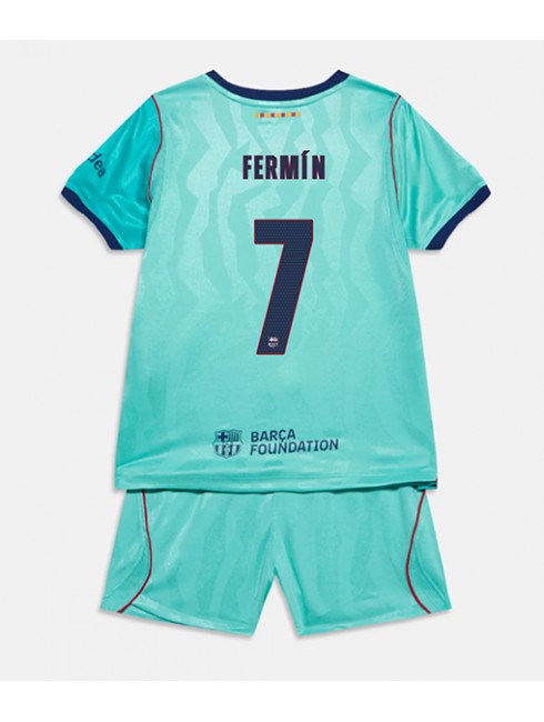 Otroški Nogometni dresi kompleti Barcelona Fermin Lopez #7 Tretji 2026-27