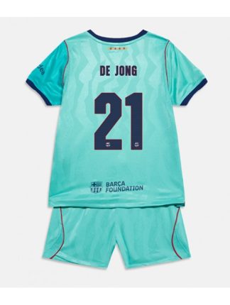 Otroški Nogometni dresi kompleti Barcelona Frenkie de Jong #21 Tretji 2026-27