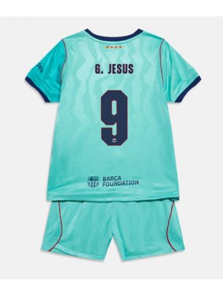 Otroški Nogometni dresi kompleti Barcelona Gabriel Jesus #9 Tretji 2026-27