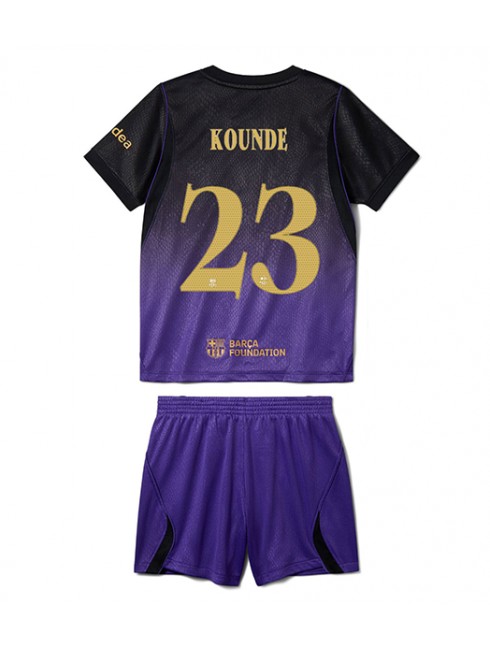 Otroški Nogometni dresi kompleti Barcelona Jules Kounde #23 Gostujoči 2026-27