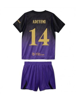 Otroški Nogometni dresi Barcelona Karim Adeyemi #14 Gostujoči 2026-27 majica in komplet