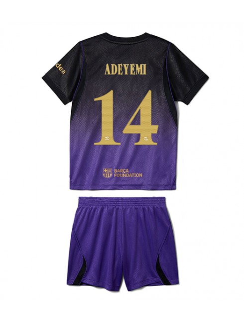 Otroški Nogometni dresi Barcelona Karim Adeyemi #14 Gostujoči 2026-27 majica in komplet