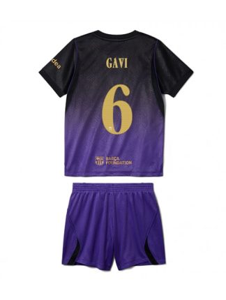 Otroški Nogometni dresi kompleti Barcelona Paez Gavi #6 Gostujoči 2026-27