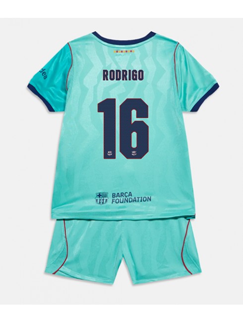 Otroški Nogometni dresi kompleti Barcelona Rodri Hernandez #16 Tretji 2026-27