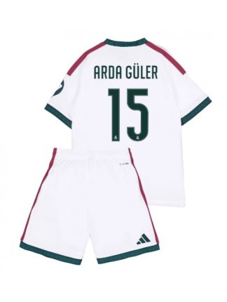 Bela Otroški Nogometni dresi kompleti Real Madrid Arda Guler #15 Domači 2026-27