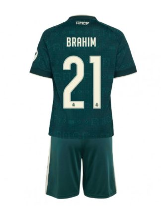 Otroški Nogometni dresi kompleti Real Madrid Brahim Diaz #21 Gostujoči 2026-27
