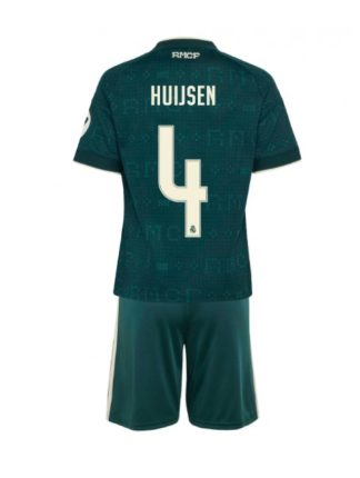Otroški Nogometni dresi kompleti Real Madrid Dean Huijsen #4 Gostujoči 2026-27