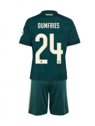 Otroški Nogometni dresi kompleti Real Madrid Denzel Dumfries #24 Gostujoči 2026-27