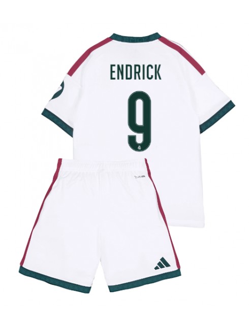 Otroški Nogometni dresi kompleti Real Madrid Endrick #9 Domači 2026-27 Bela