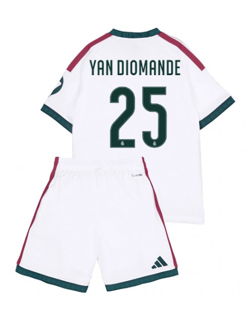 Bela Otroški Nogometni dresi kompleti Real Madrid Yan Diomande #25 Domači 2026-27