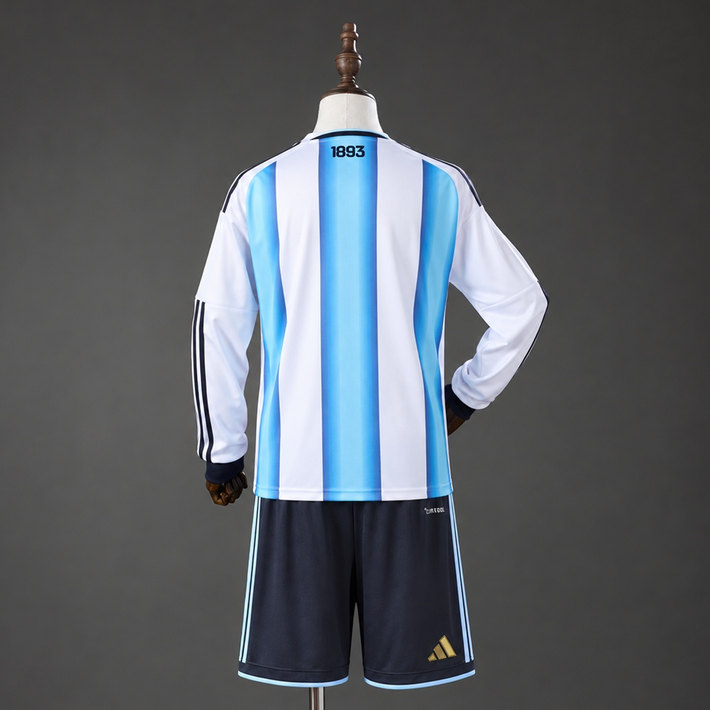 Argentina SP 2026 domači nogometni dres za Otroški Dolgi Rokav + Kratke hlače-1