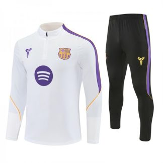 Barcelona Nogometni Dres za Otroke Za Trening 2026/27 1/4 Zip belo črna