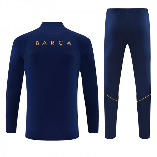 Barcelona Otroški Nogometni Dres Za Trening 2026/27 1/4 Zip modra in rdeča-1