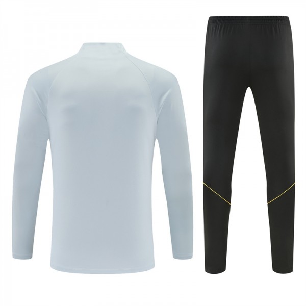 Barcelona Otroški Nogometni Dres Za Trening 2026/27 1/4 Zip Siva črna-1