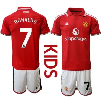 Cristiano Ronaldo #7 Otroški dresi rdeča Manchester United 2026/27 Domači