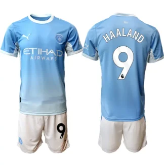 Erling Haaland #9 Moški nogometni dresi Manchester City Domači 2026-27 Komplet s Kratkimi Hlačami