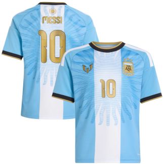 Lionel Messi #10 Otroški dresi Argentina Domači SP 2026 Posebna izdaja Majica za slovo