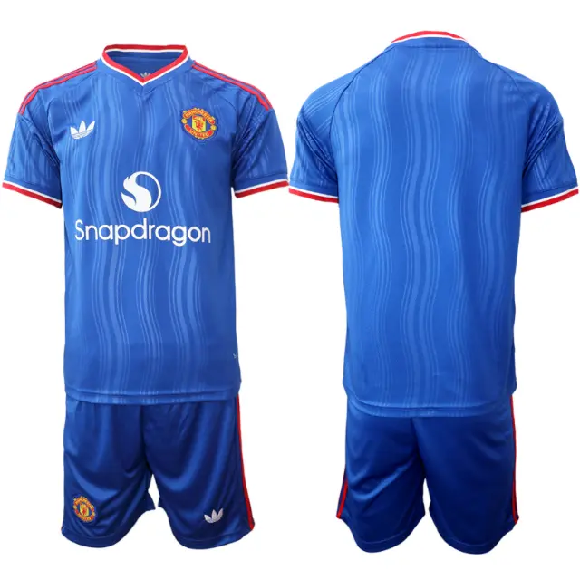 Manchester United 2026/27 gostujoči Moški dres – modra komplet za nogomet