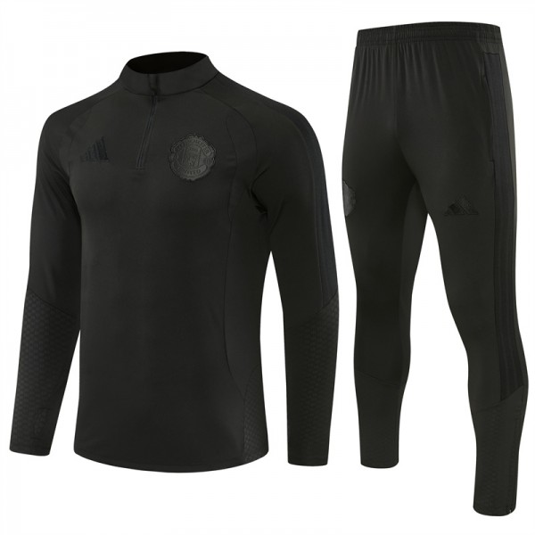 Manchester United Nogometni Dres za Otroke Za Trening 2026/27 1/4 Zip črna