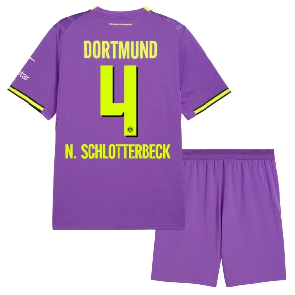 Otroški dresi BVB Borussia Dortmund Tretji 2026-27 tisk N. Schlotterbeck 4
