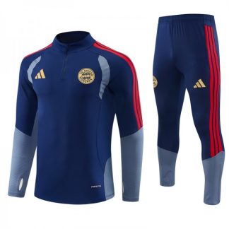 Otroški FC Bayern München Modra Nogometni dresi Za Trening 2026/27 1/4 Zip