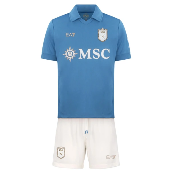 Otroški Nogometna dres SSC Napoli Domači 2026-27 modra Kratek Rokav (+bela Kratke hlače)
