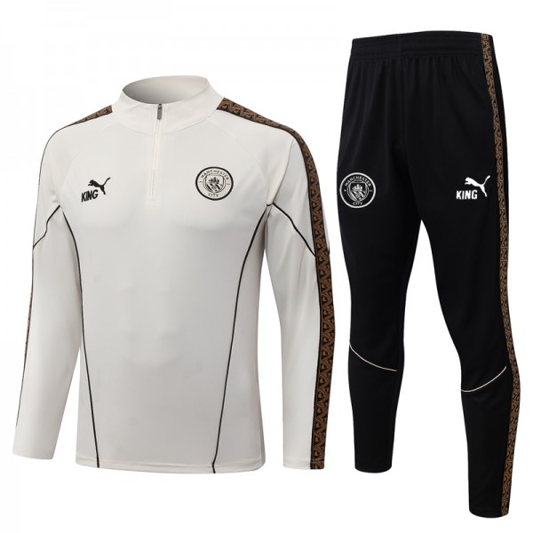 Otroški Nogometni Dres Za Trening Manchester City 2026/27 1/4 Zip Beige
