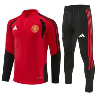 Otroški Nogometni Dres Za Trening Manchester United 2026/27 1/4 Zip Rdeča