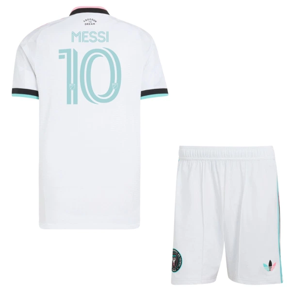 Otroški Nogometni dresi kompleti bela Inter Miami Tretji 2026-27 Lionel Messi 10