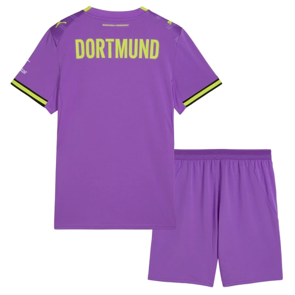 Otroški nogometni dresi Vijolična BVB Borussia Dortmund Tretji 2026-27-1