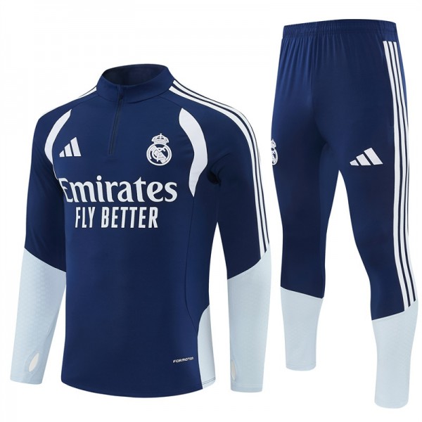 Otroški Nogometni dresi Za Trening moder Real Madrid 2026/27 1/4 Zip