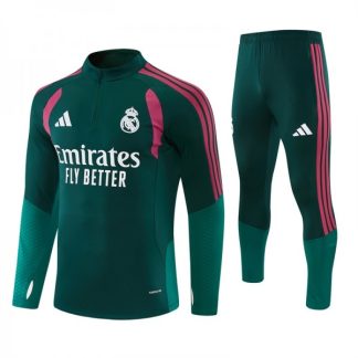 Otroški Nogometni dresi Za Trening Real Madrid 2026/27 1/4 Zip Zelena rdeča