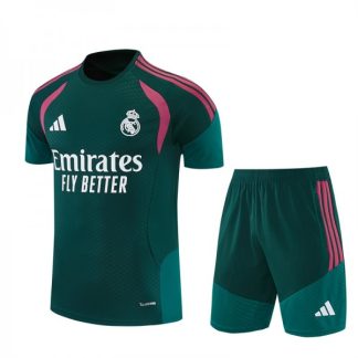 Otroški Nogometni dresi Za Trening Real Madrid 2026/27 Zelena Rdeča Kratek Rokav