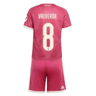 Roza otroški dresi kompleti Real Madrid Tretji 2026-27 Federico Valverde #8
