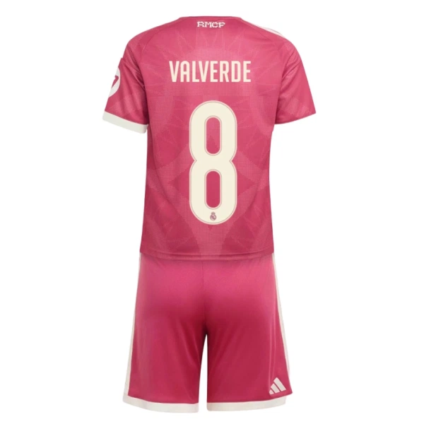 Roza otroški dresi kompleti Real Madrid Tretji 2026-27 Federico Valverde #8