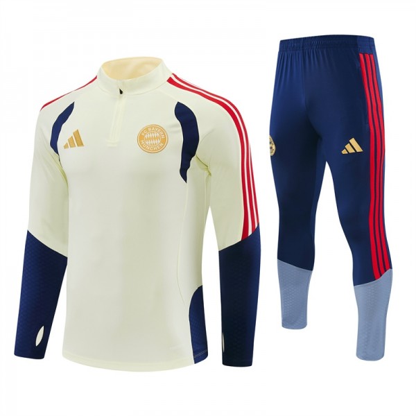 Rumena FC Bayern München 2026/27 Otroški Nogometni dresi Za Trening 1/4 Zip