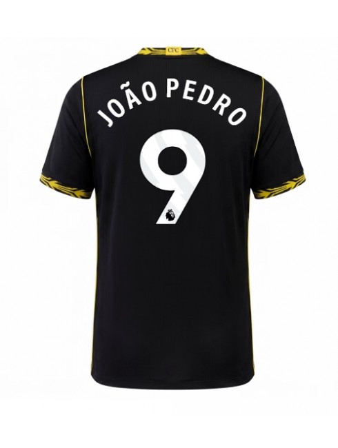 Moški Nogometni dresi črna Chelsea Joao Pedro #9 Gostujoči 2026-27 Kratek rokav