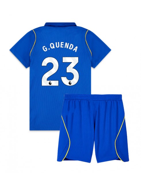 Otroški moder Nogometni dresi kompleti Chelsea Geovany Quenda #23 Domači 2026-27