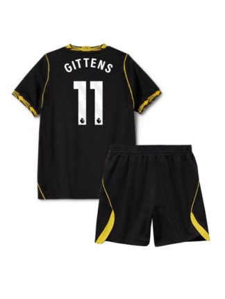 Otroški Nogometni dresi kompleti Chelsea Jamie Gittens #11 Gostujoči 2026-27 črna
