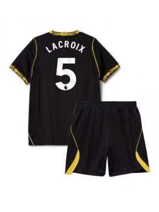 Otroški Nogometni dresi kompleti črna Chelsea Maxence Lacroix #5 Gostujoči 2026-27