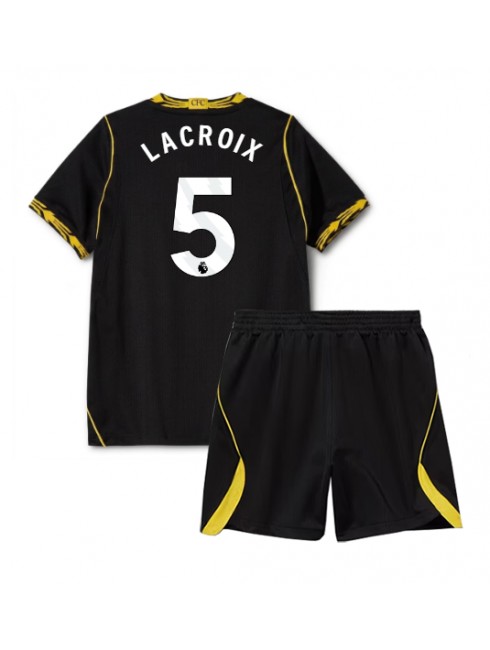 Otroški Nogometni dresi kompleti črna Chelsea Maxence Lacroix #5 Gostujoči 2026-27