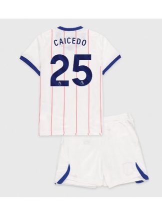 Otroški Nogometni dresi kompleti belo Chelsea Moises Caicedo #25 Tretji 2026-27
