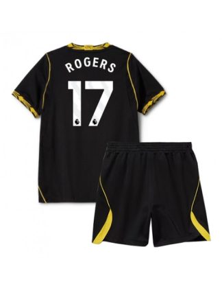Otroški Nogometni dresi kompleti črna Chelsea Morgan Rogers #17 Gostujoči 2026-27