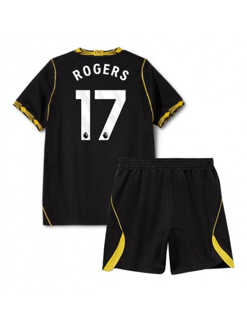 Otroški Nogometni dresi kompleti črna Chelsea Morgan Rogers #17 Gostujoči 2026-27