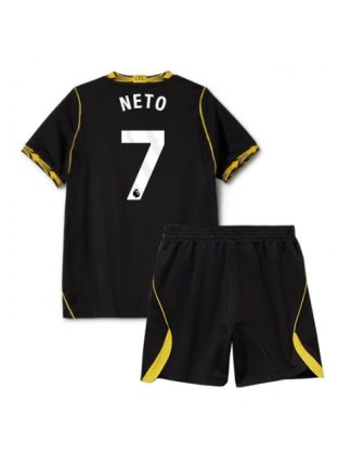 Črna Otroški Nogometni dresi kompleti Chelsea Pedro Neto #7 Gostujoči 2026-27